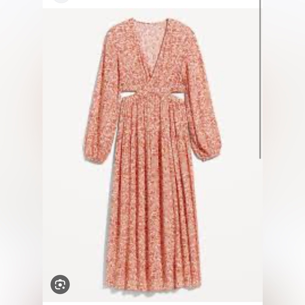 Old Navy Floral Cut-Out Midi Dress